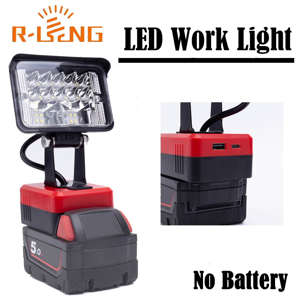 Outdoor Lighting Milwaukee - Luz de trabalho led para milwaukee