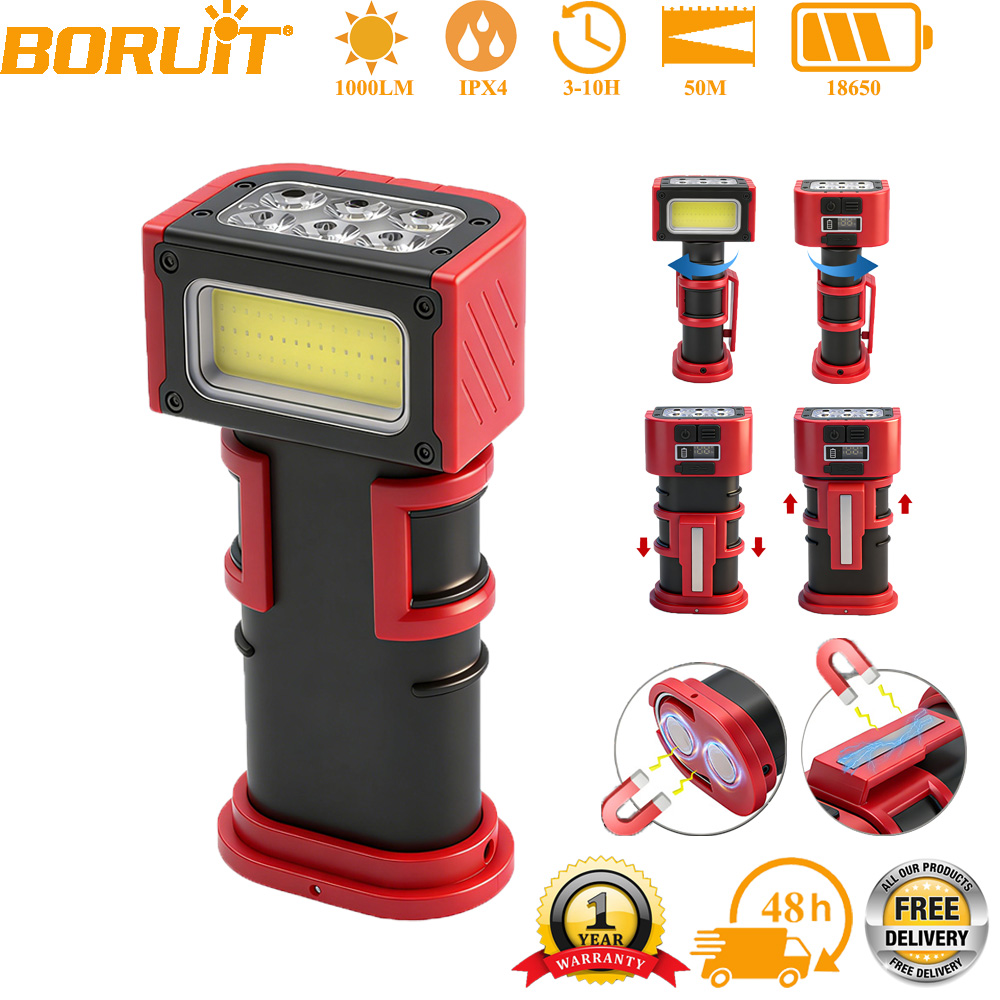 Outdoor Lighting Hooks - Lanterna de Trabalho BORUiT COB LED