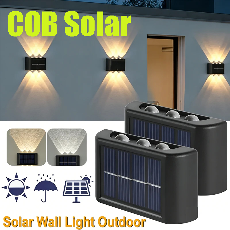 Outdoor Lighting Garden - Lâmpada Solar COB para Parede, à
