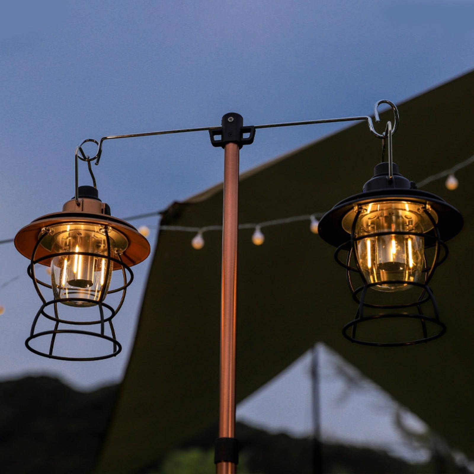 Outdoor Lighting Hooks - Suporte de Tripé com Ganchos, Poste