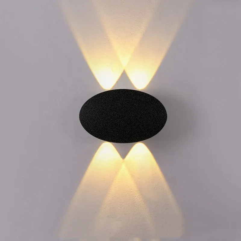 Outdoor Lighting Voltage - Luminária de Parede LED Oval Moderna