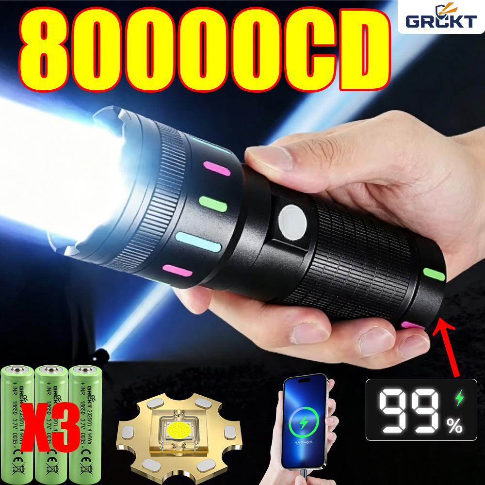 Outdoor Lighting Lumen - Lanterna LED Mais Poderosa 80000CD, Lanterna