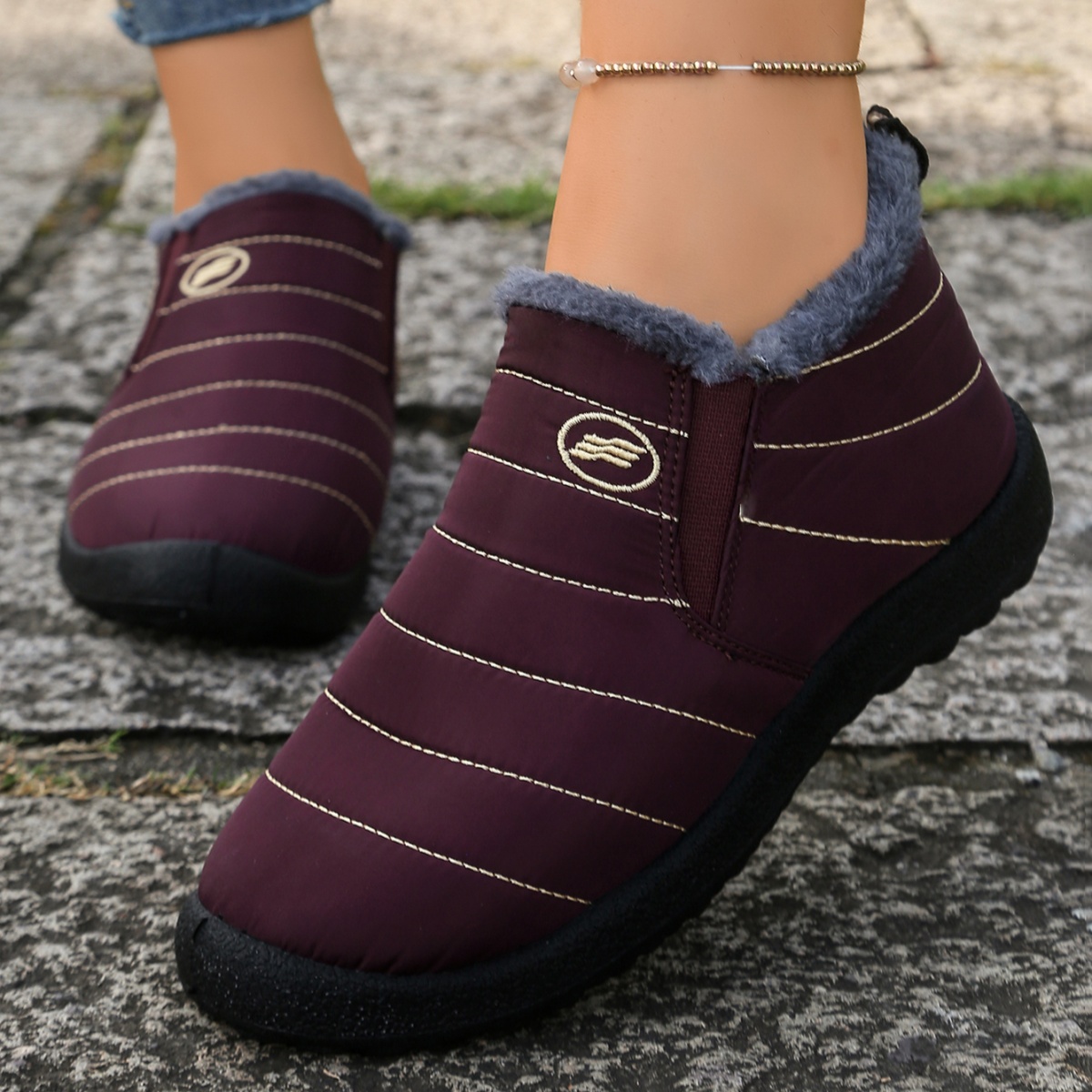 Outdoor Lighting Online - Botas de neve masculinas com forro