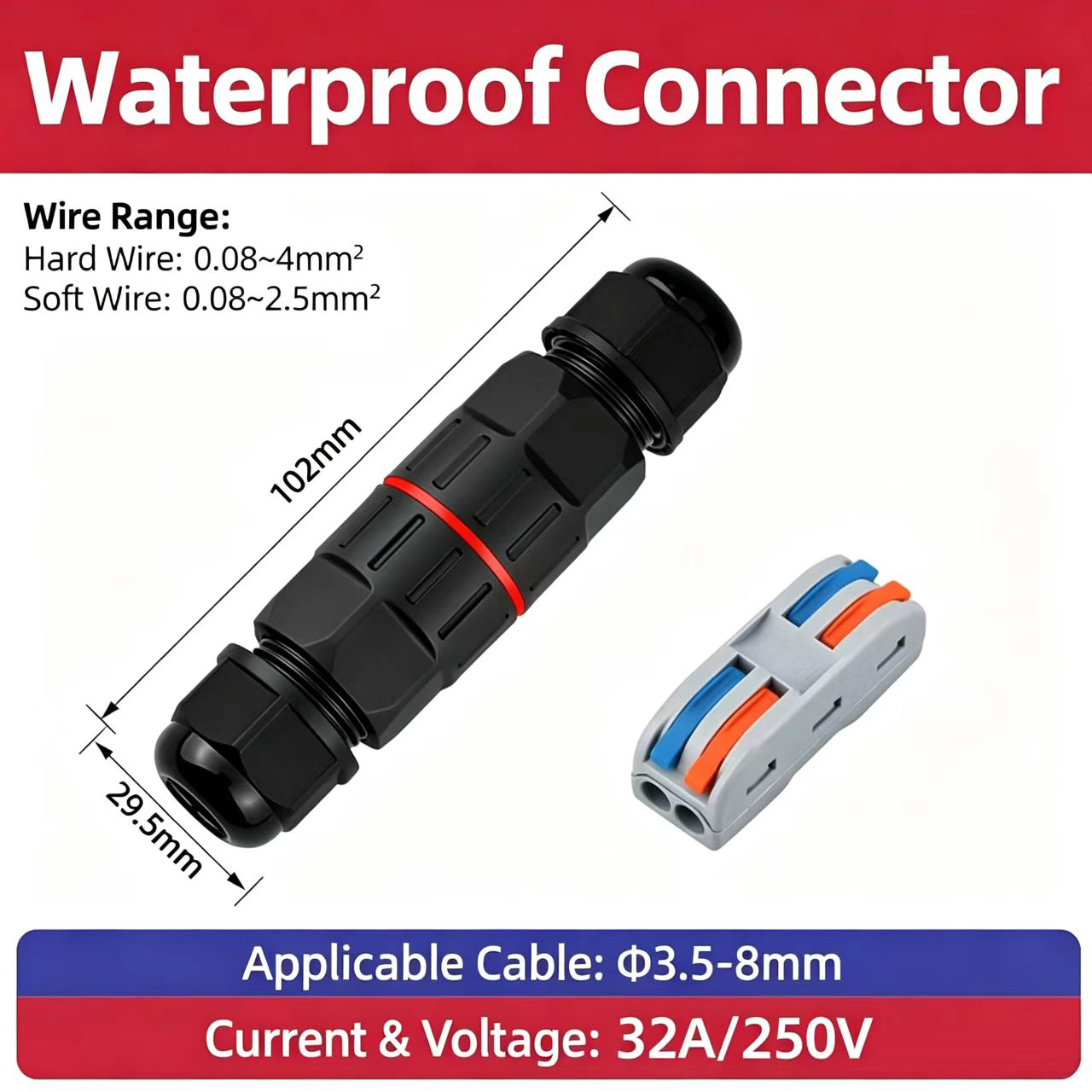 Conector de Fio de 2 e 3 Pinos - Outdoor Lighting Voltage avaliação e preço