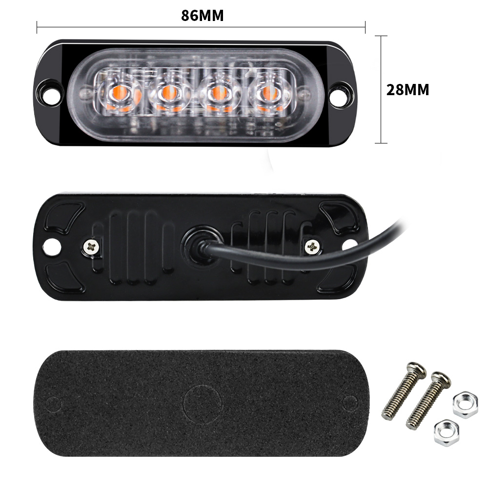 4x 4led luz de advertência do  - Outdoor Lighting Yellow avaliação e preço