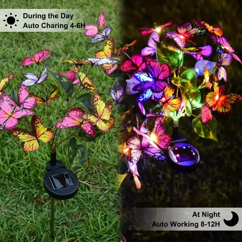 Solar led borboleta luzes do j - Outdoor Lighting Wire avaliação e preço