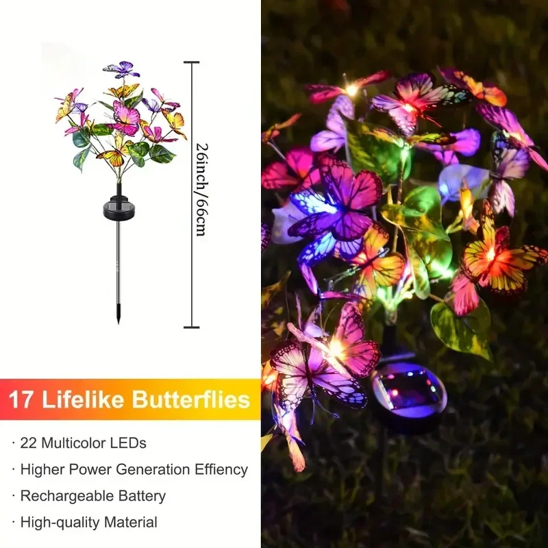 Solar led borboleta luzes do j - Outdoor Lighting Wire avaliação e preço