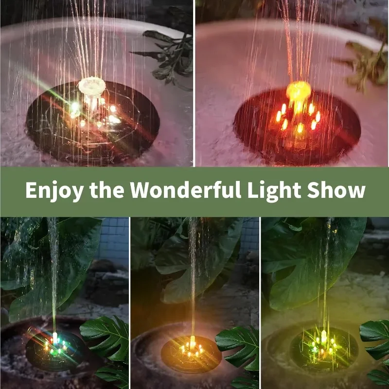 Solar Rotating LED Fountain Li - Outdoor Lighting Wire avaliação e preço
