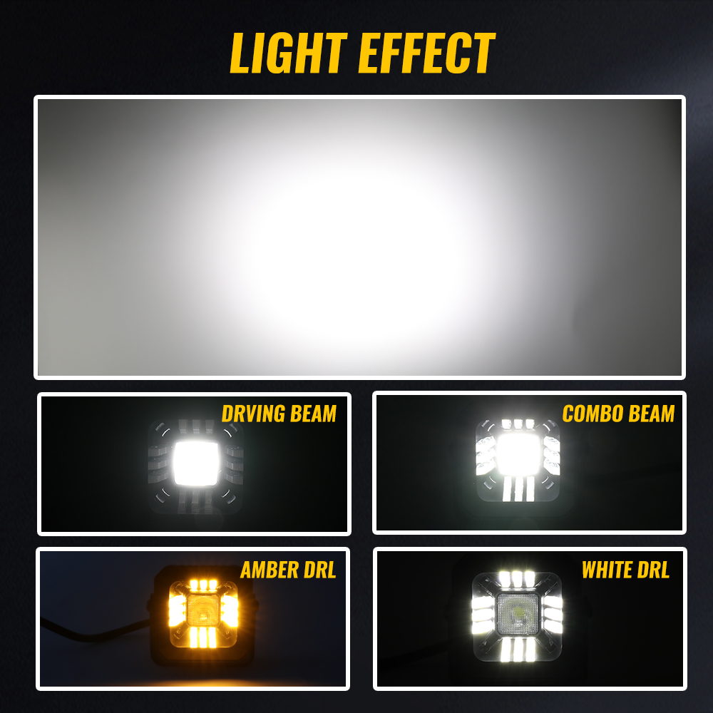 Co luz novo 3 polegada led luz - Outdoor Lighting Yellow avaliação e preço
