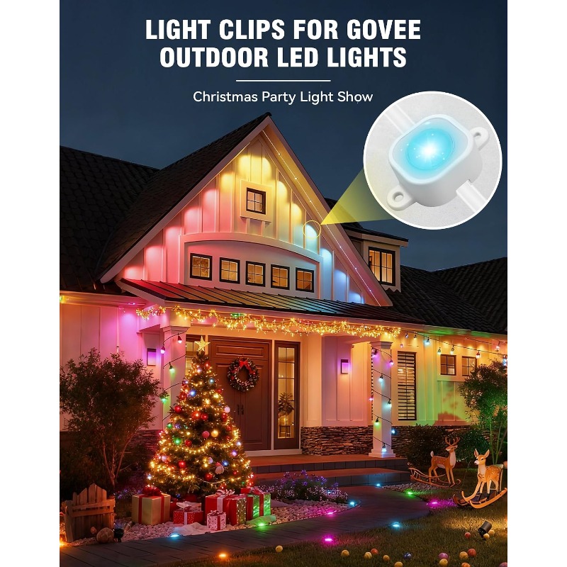 200 peças de clipes de luz ext - Outdoor Lighting Govee avaliação e preço