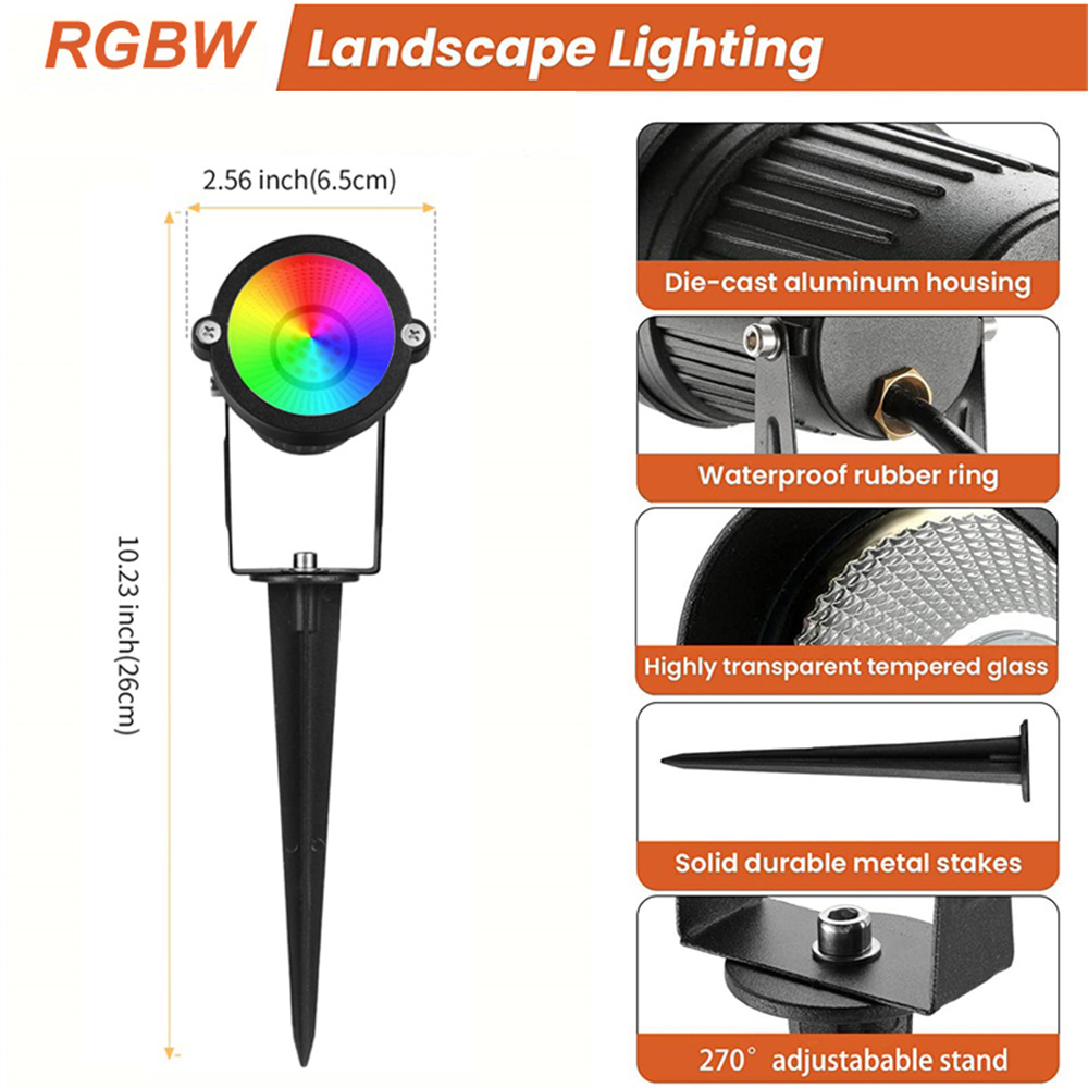 Iluminação de paisagem RGBW 10 - Outdoor Lighting Garden avaliação e preço