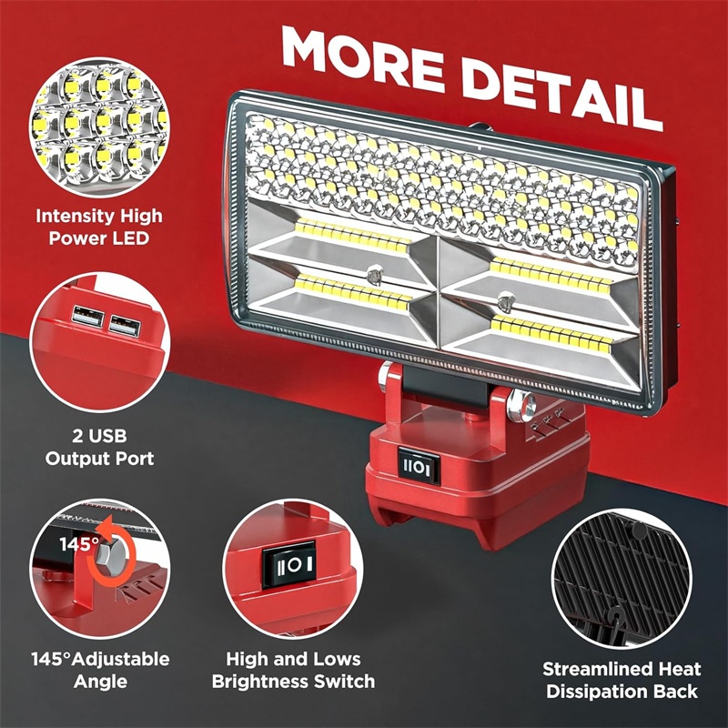 Luz de trabalho led portátil p - Outdoor Lighting Milwaukee avaliação e preço