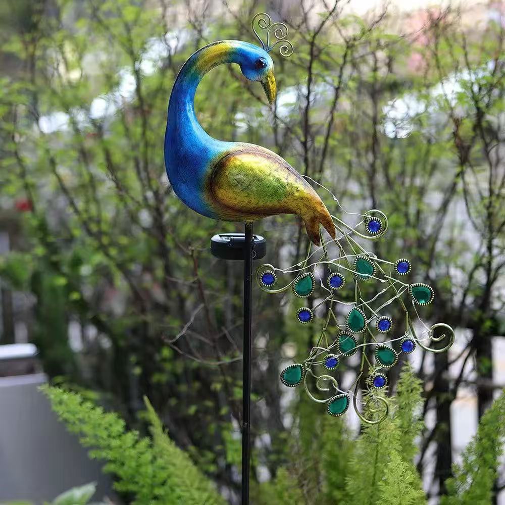 Luz solar decorativa de pavão  - Solar Path Light avaliação e preço