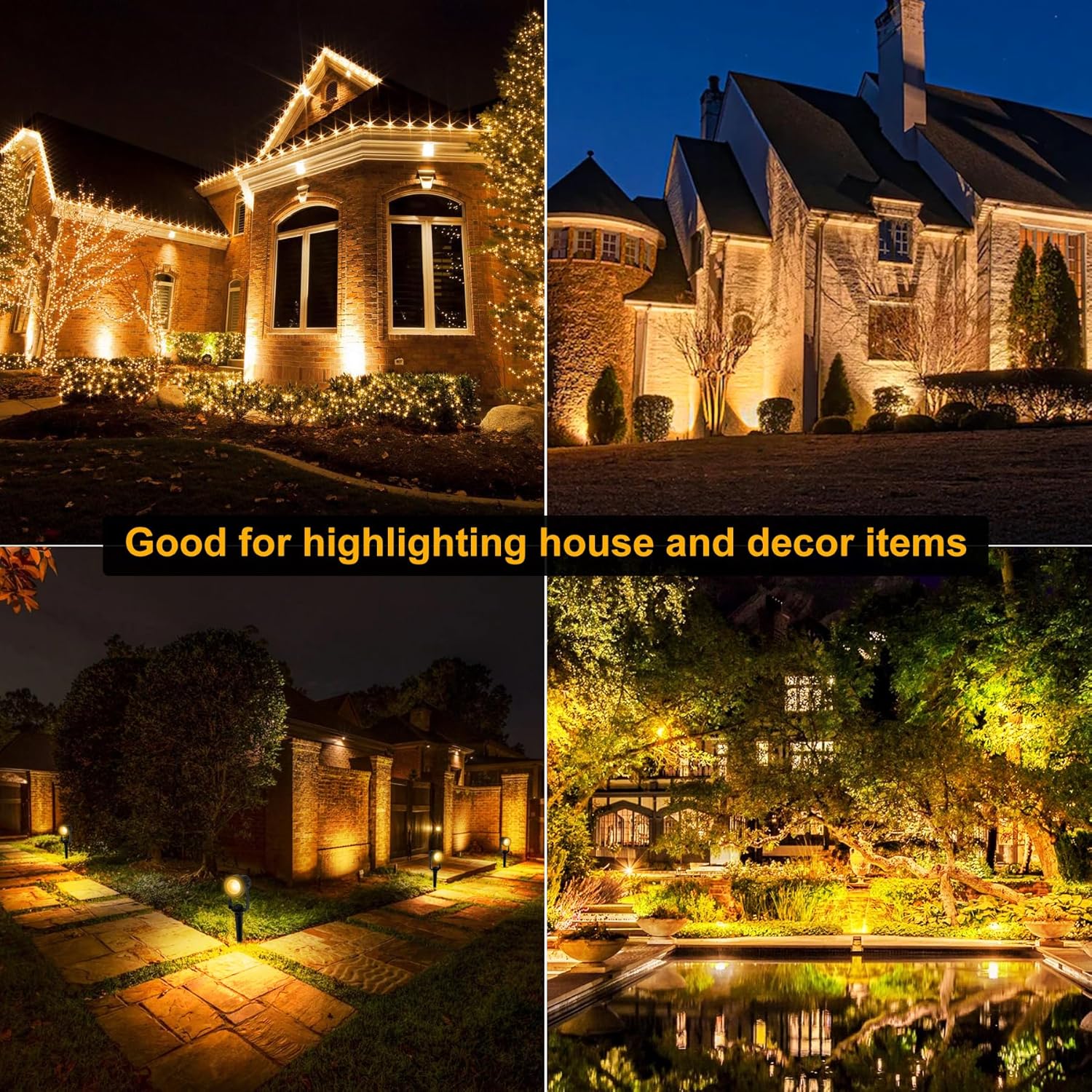 4/6/8leds 3000k holofote ao ar - Outdoor Lighting Voltage avaliação e preço