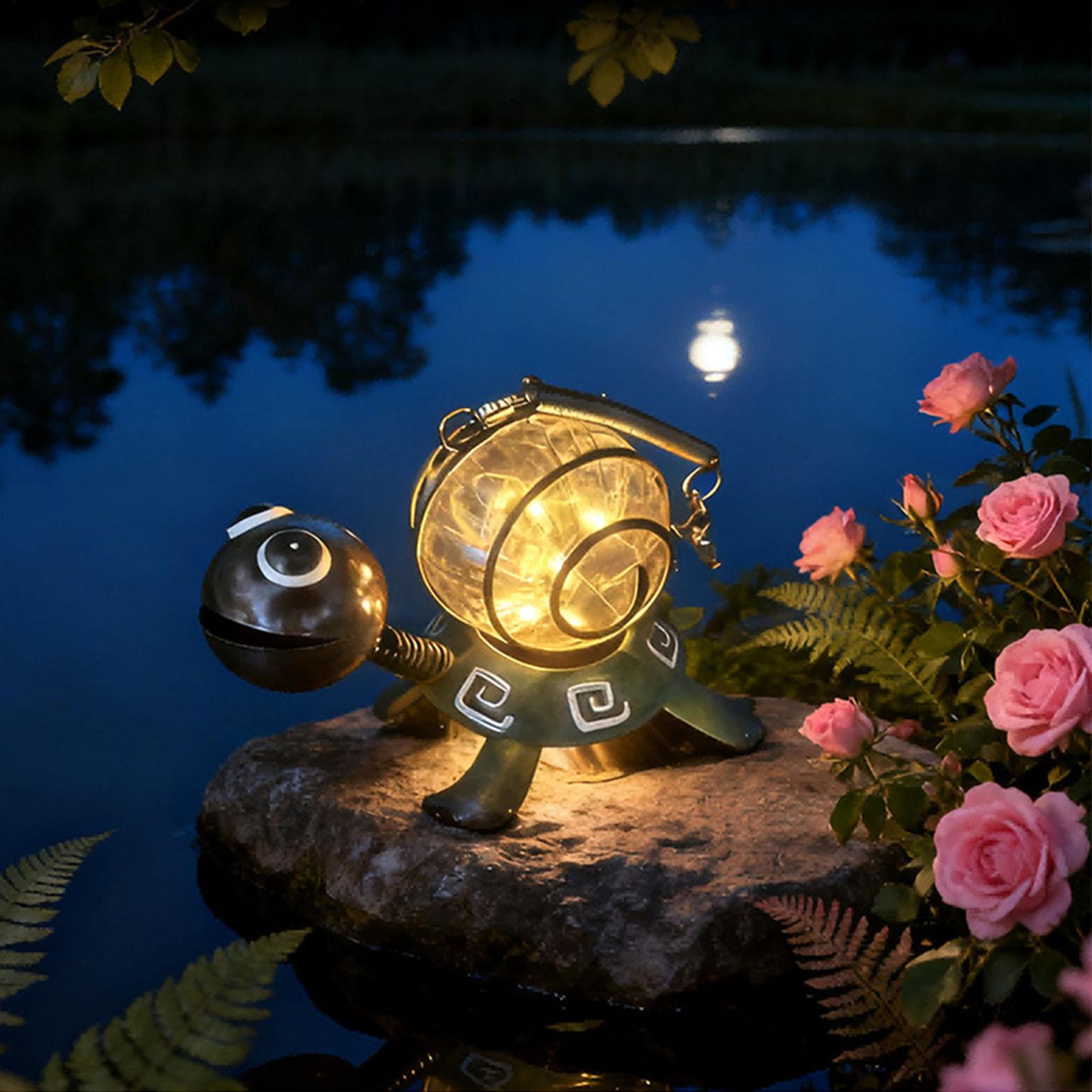 Estátua de tartaruga solar par - Solar Path Light avaliação e preço